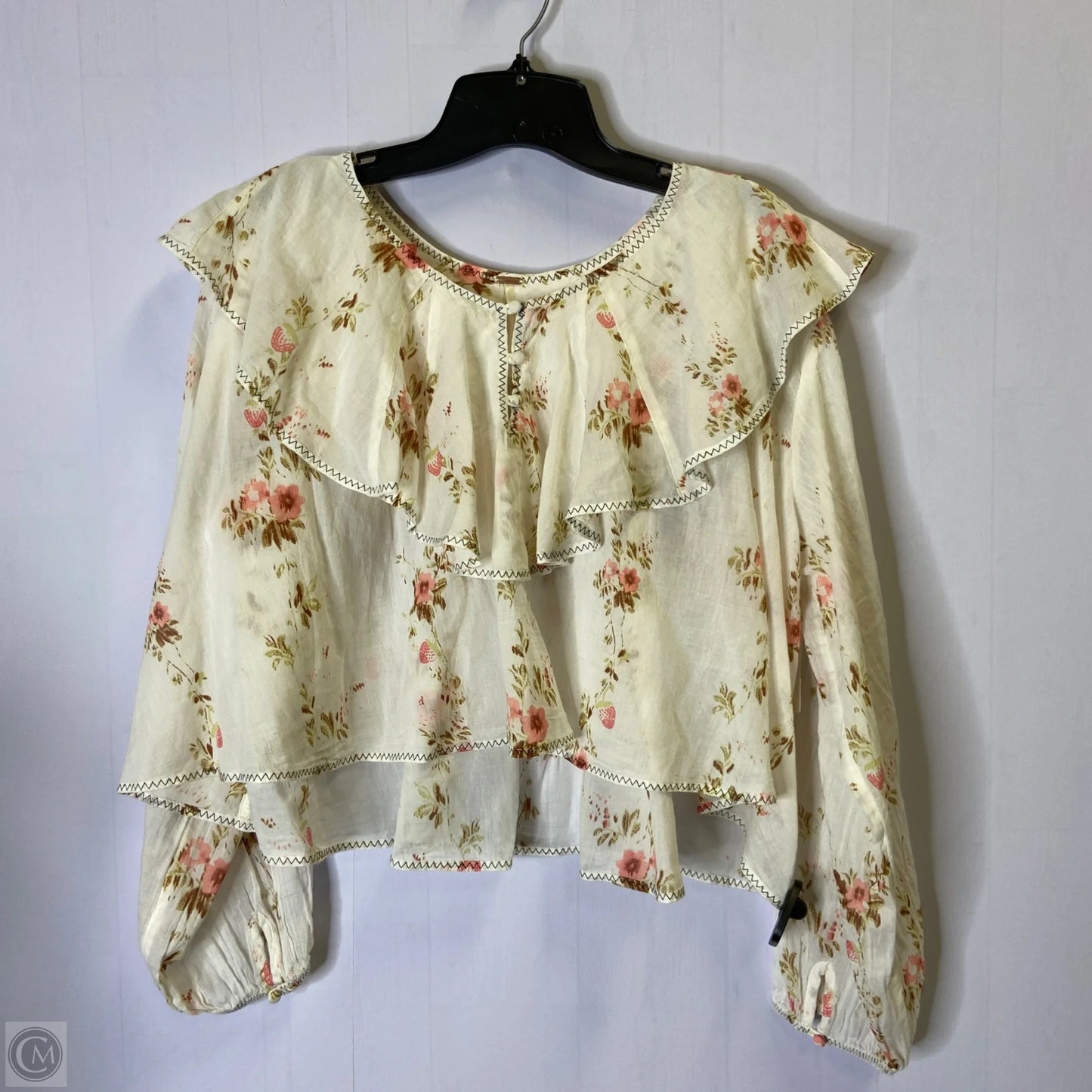 Top Long Sleeve By Free People In Cream, Size: Xs
