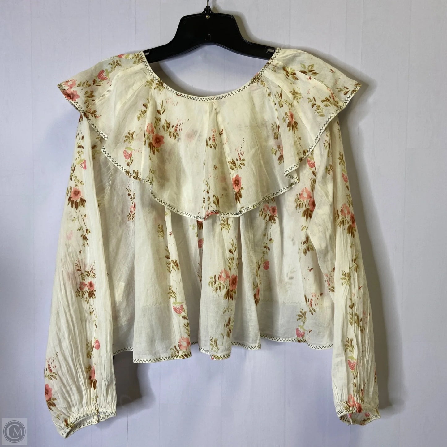 Top Long Sleeve By Free People In Cream, Size: Xs