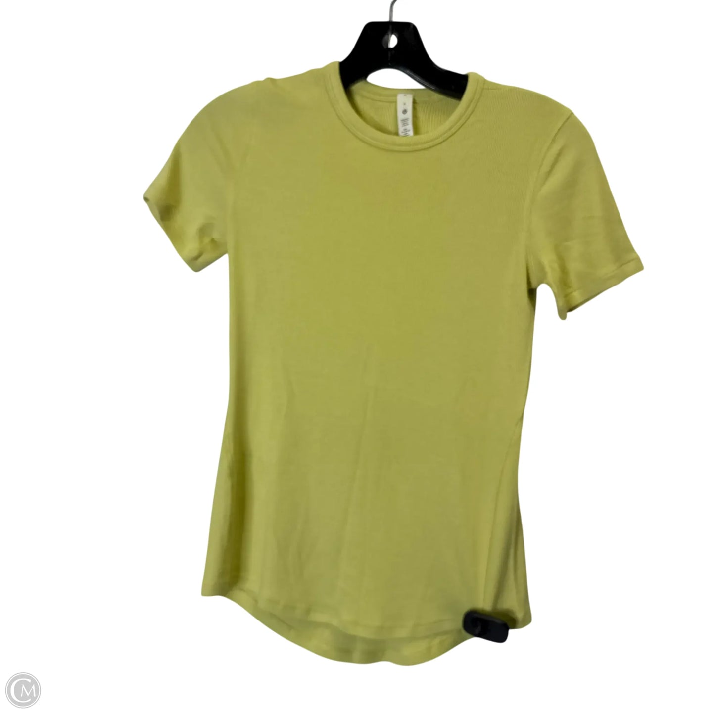 Top Short Sleeve By Lululemon In Yellow, Size: 4