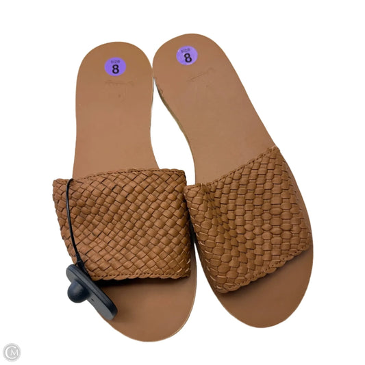 Sandals Flats By Clothes Mentor In Brown, Size: 8
