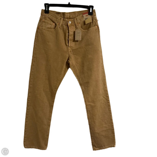 Jeans Straight By Levis In Tan, Size: 8