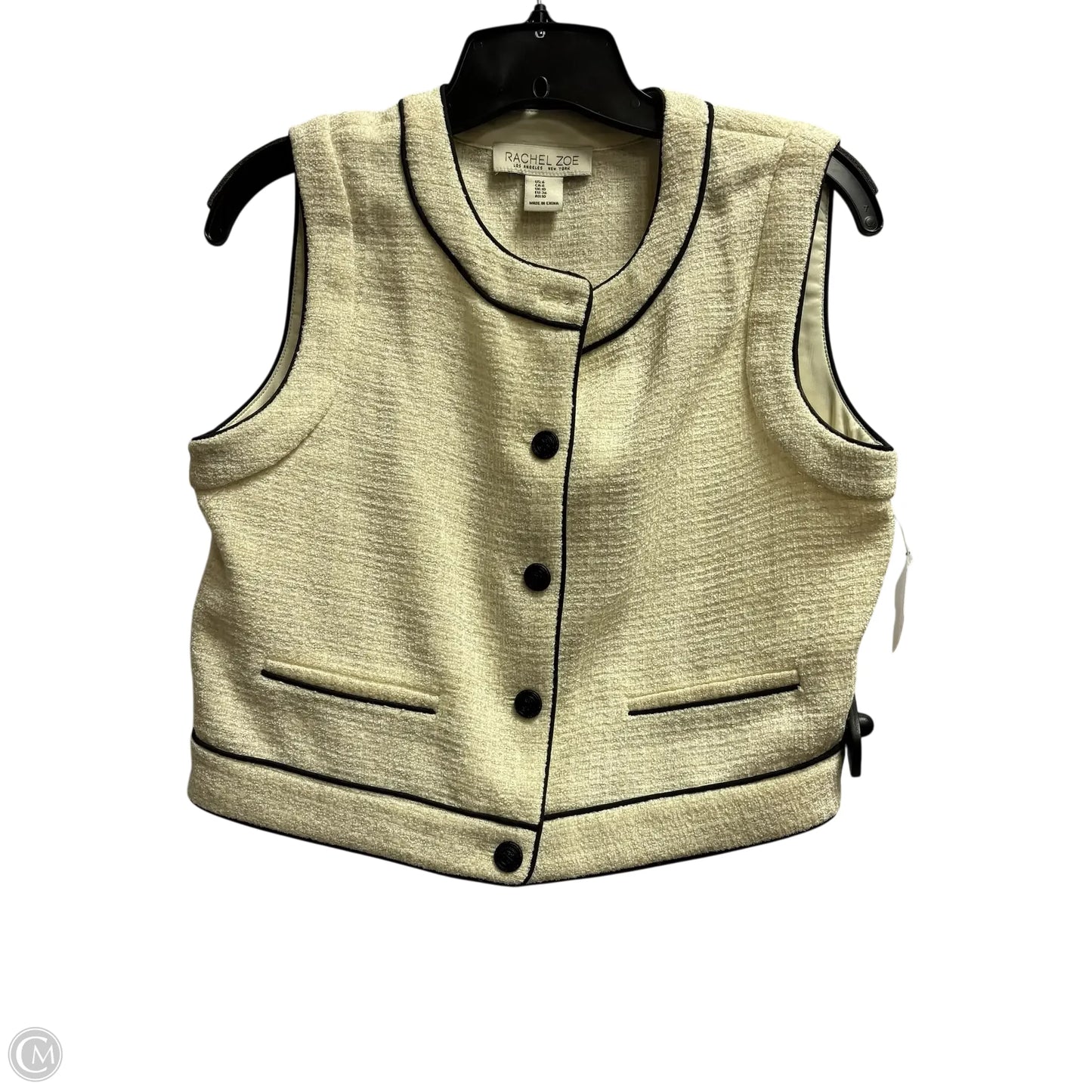 Vest Faux Fur & Sherpa By Rachel Zoe In Cream, Size: 6