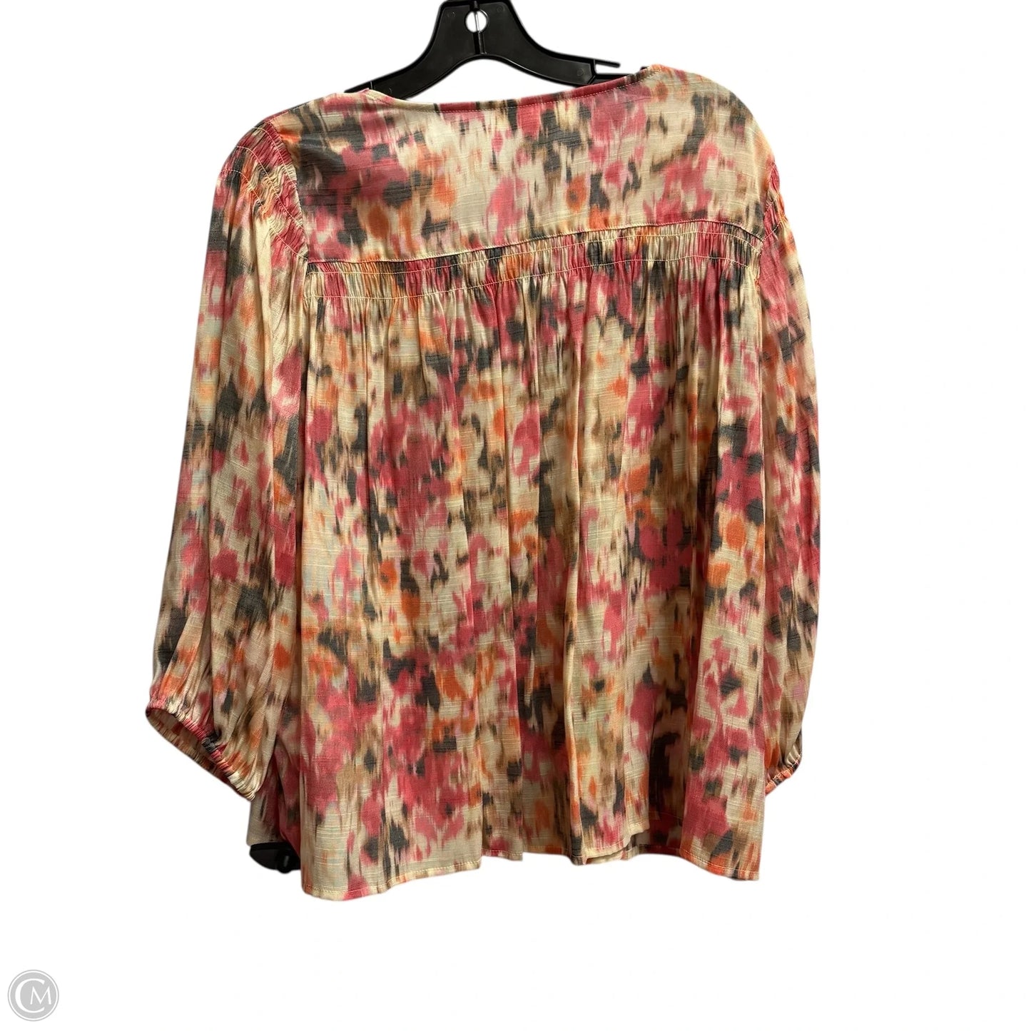 Top Long Sleeve By Skyes The Limit In Grey & Pink, Size: Lp