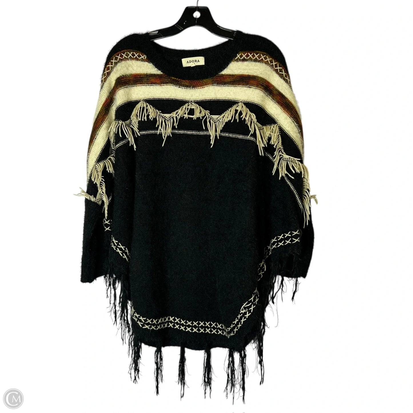 Sweater By Adora In Black & Cream, Size: L