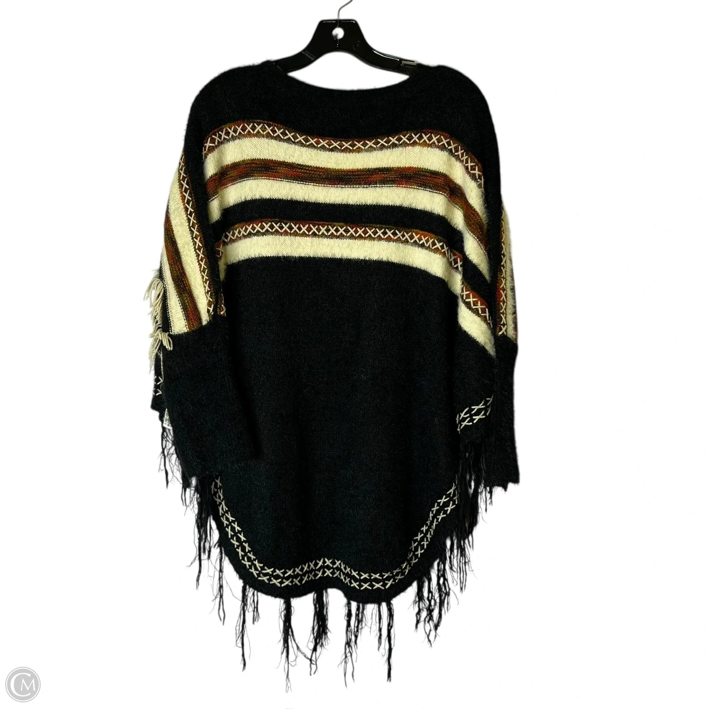 Sweater By Adora In Black & Cream, Size: L