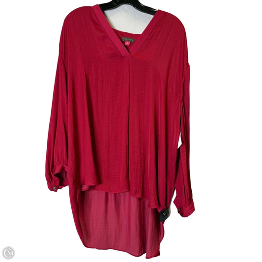 Top Long Sleeve By Vince Camuto In Red, Size: 2x