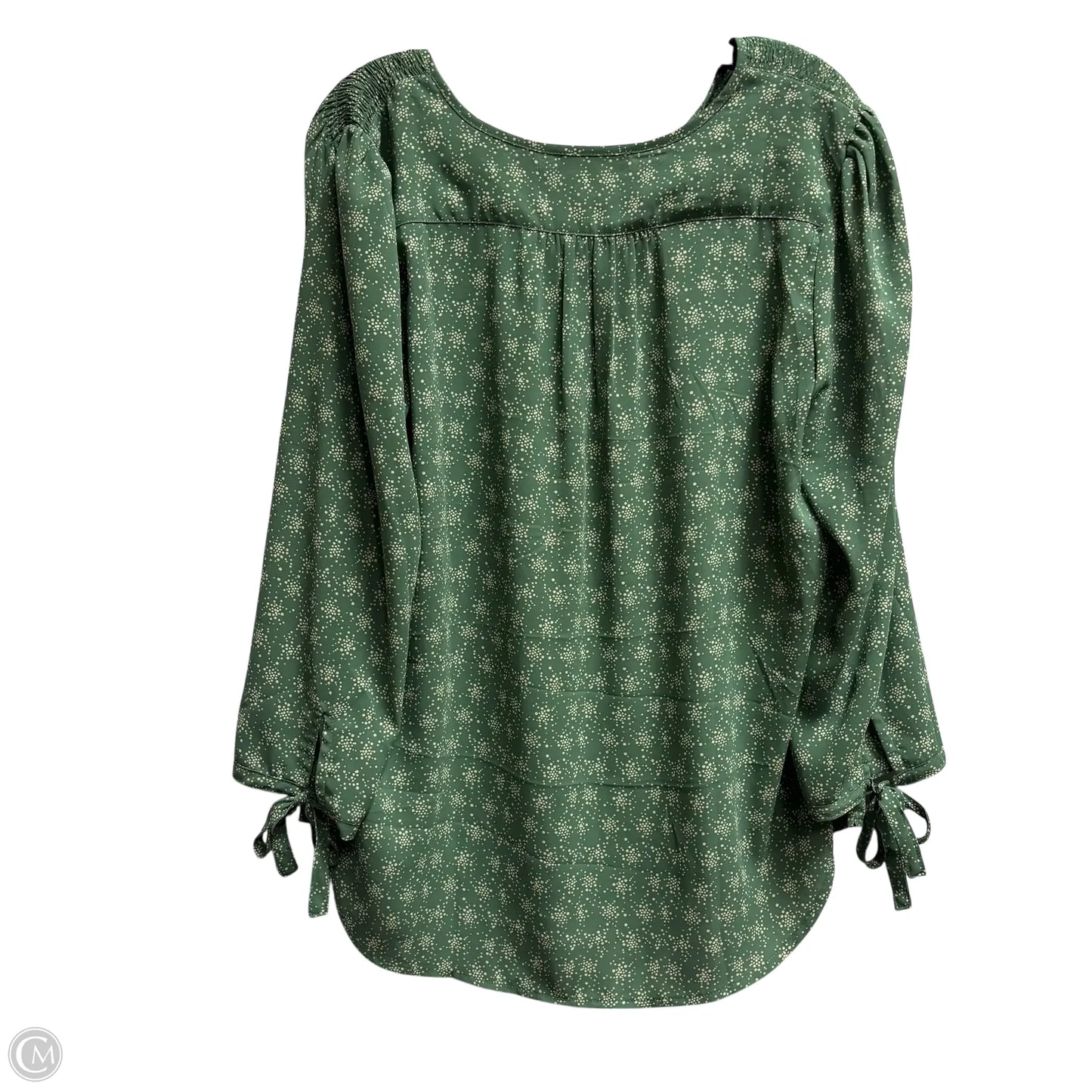Blouse Long Sleeve By Monday Fun In Green, Size: Xl