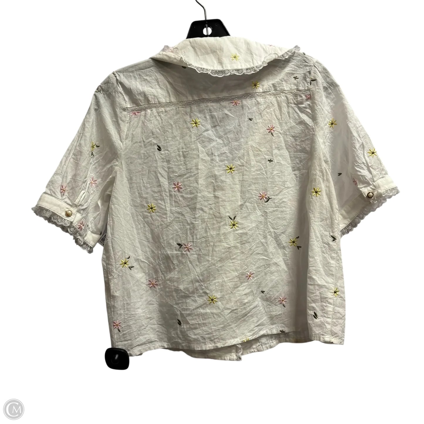 Top Short Sleeve By Clothes Mentor In White, Size: Xs