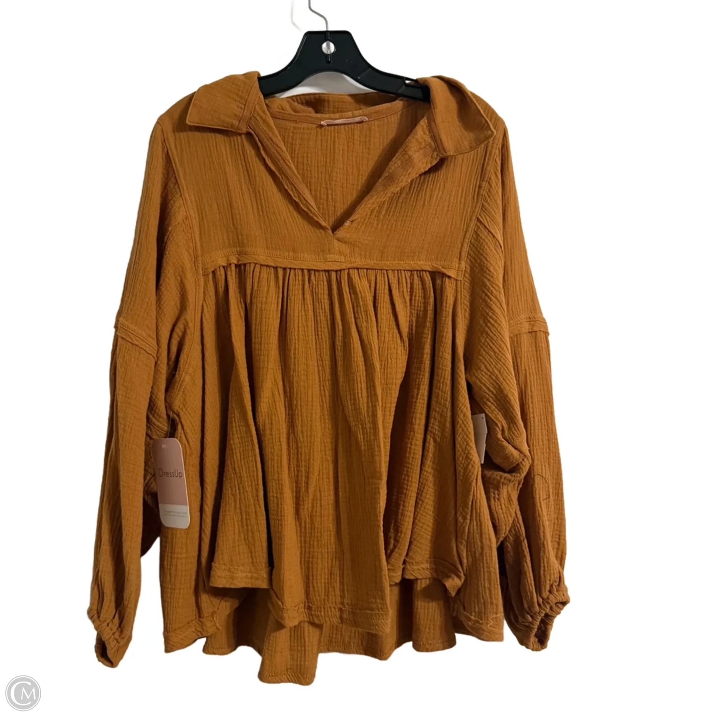Top Long Sleeve By Ces Femme In Orange, Size: S