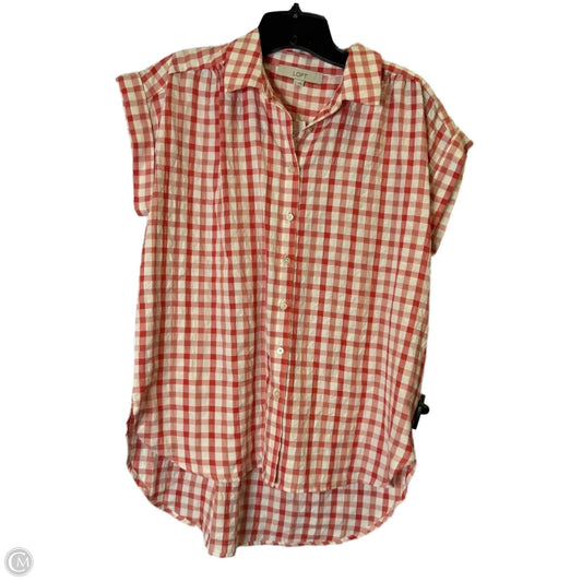 Top Short Sleeve By Loft In Red, Size: S