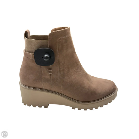 Boots Ankle Heels By Dv In Brown, Size: 11