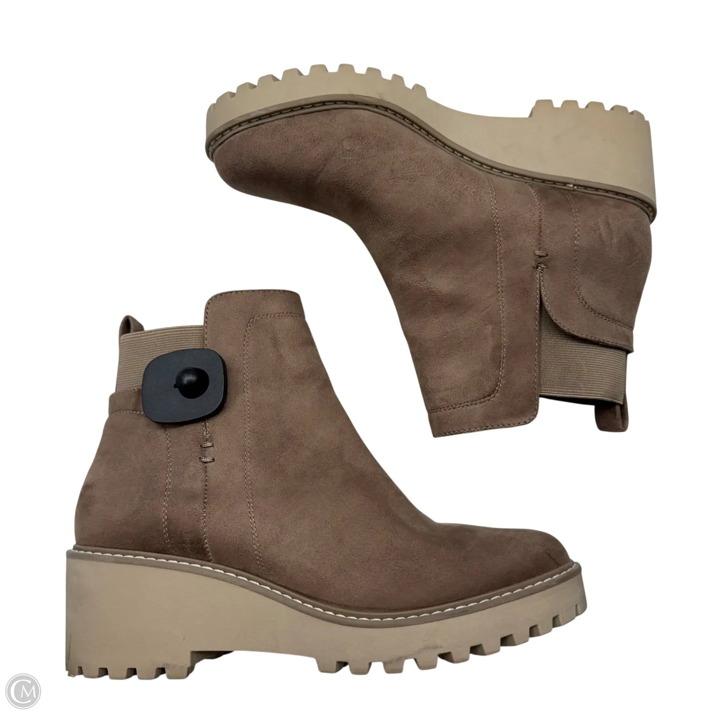 Boots Ankle Heels By Dv In Brown, Size: 11