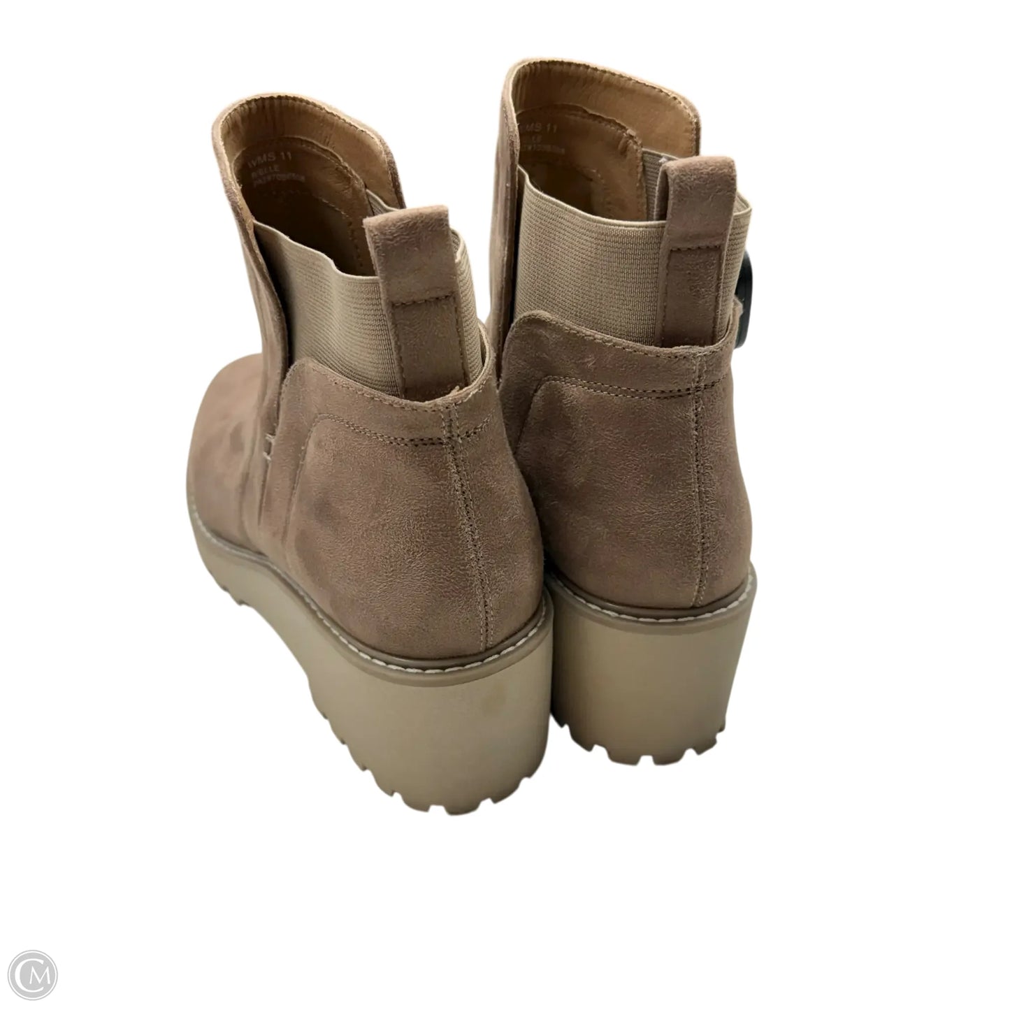 Boots Ankle Heels By Dv In Brown, Size: 11