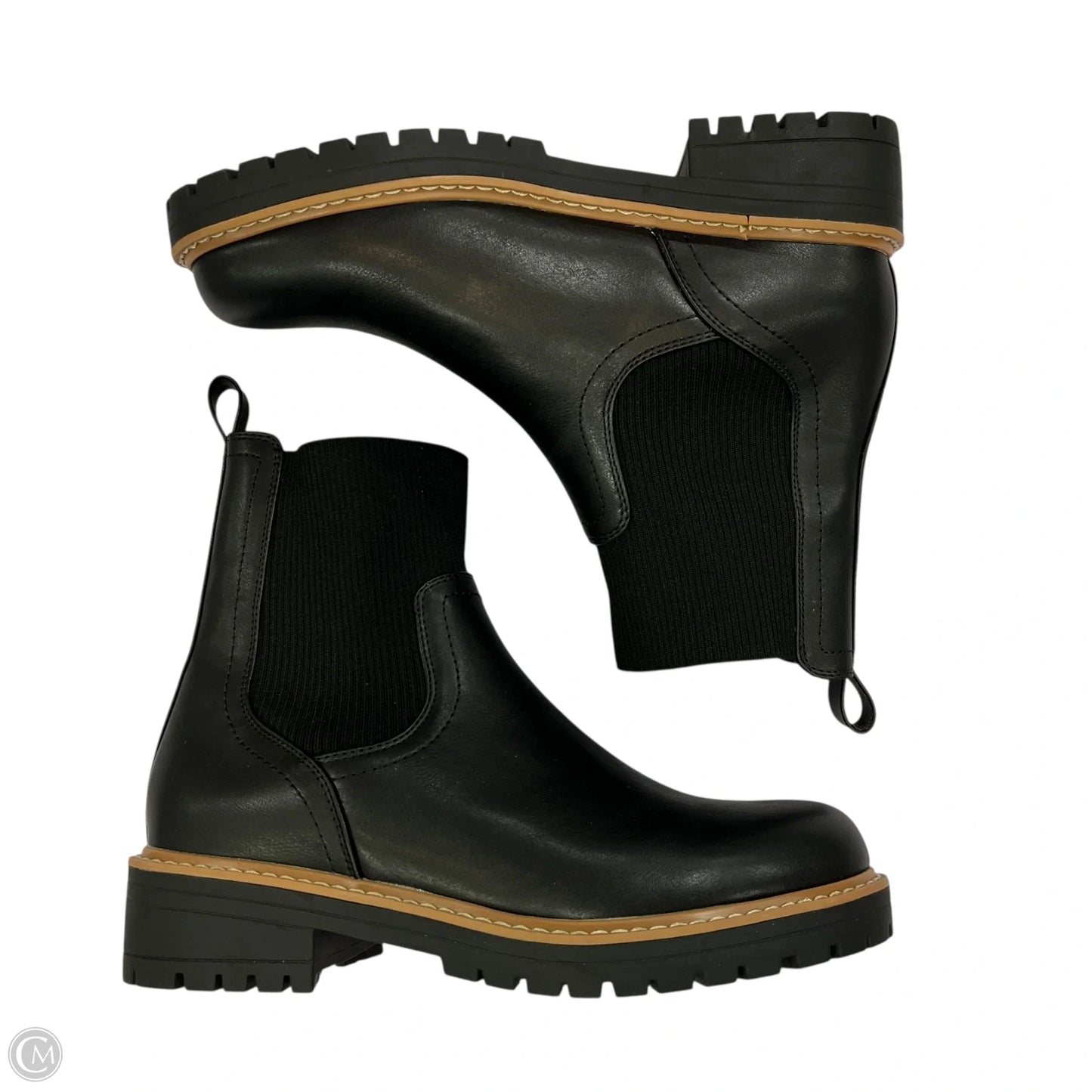 Boots Ankle Flats By Clothes Mentor In Black, Size: 8.5