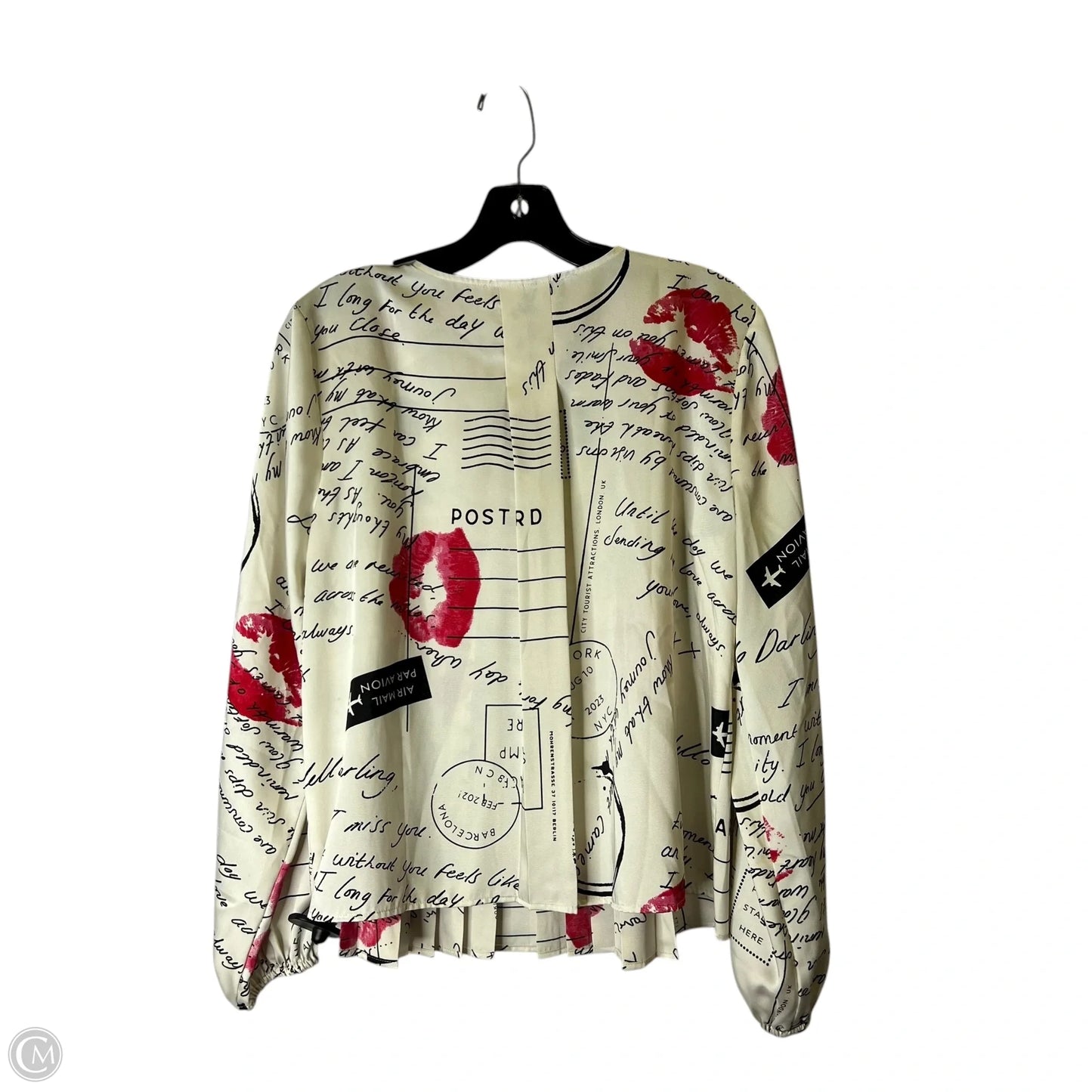 Blouse Long Sleeve By Loft In Cream, Size: S