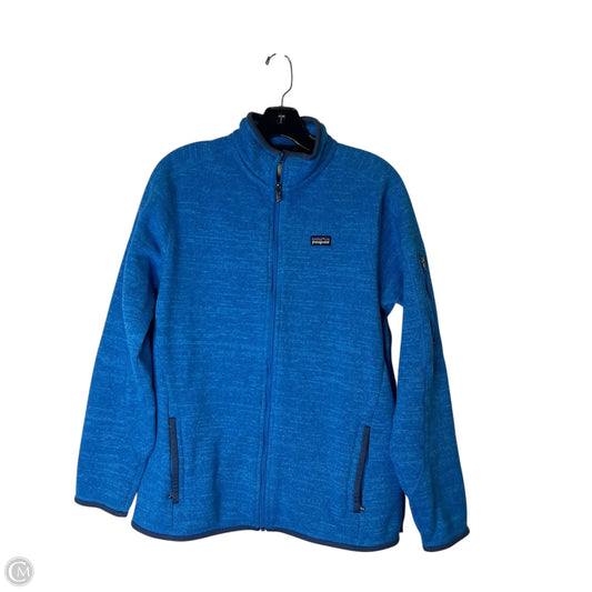 Jacket Fleece By Patagonia In Blue, Size: L