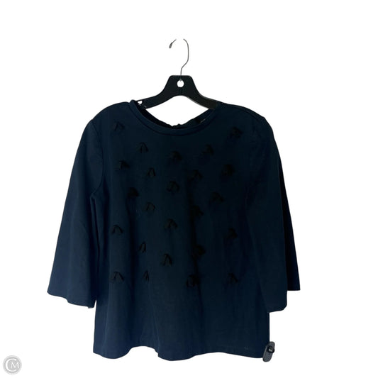 Top Long Sleeve By Ann Taylor In Navy, Size: M