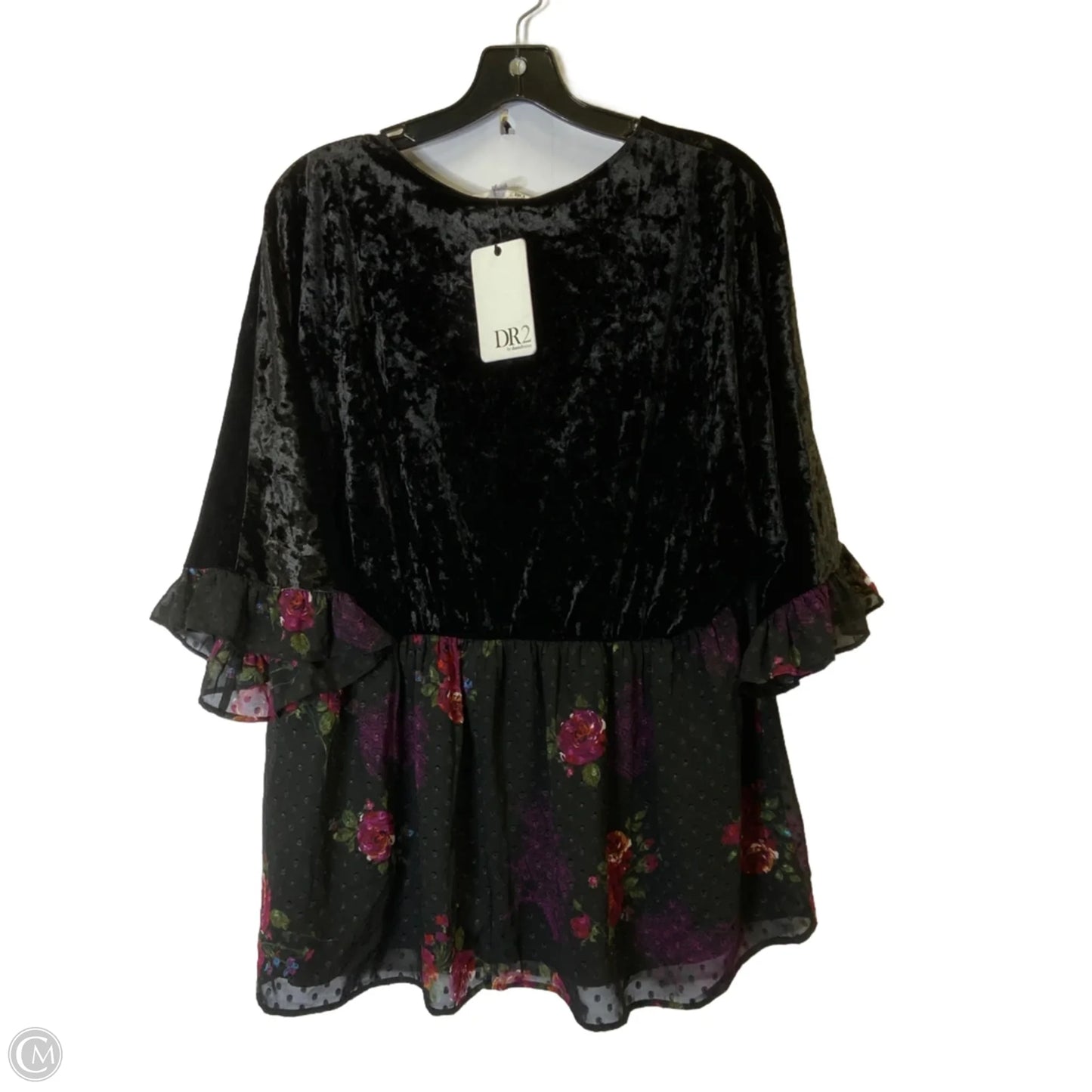 Top Short Sleeve By Dr2 In Black, Size: Xl