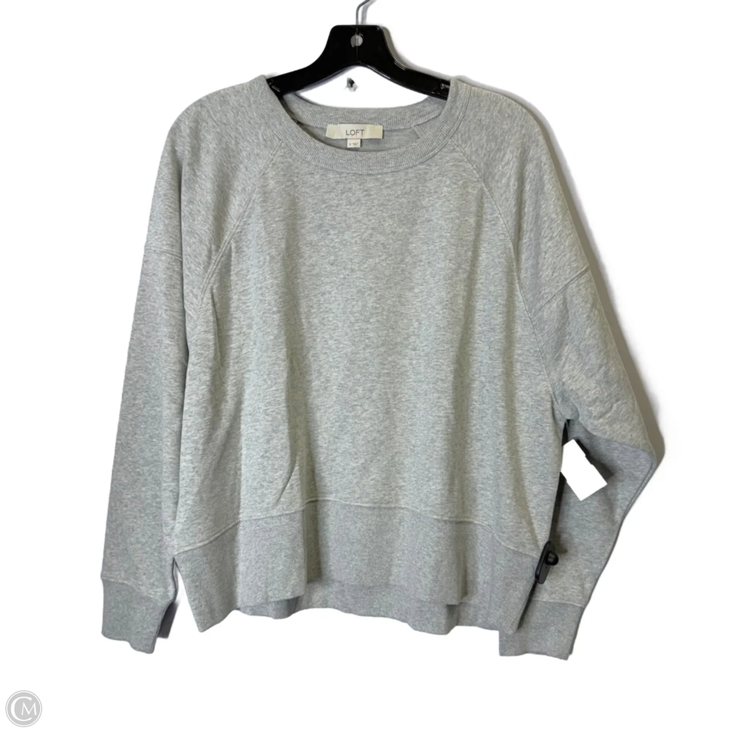 Sweatshirt Crewneck By Loft In Grey, Size: S