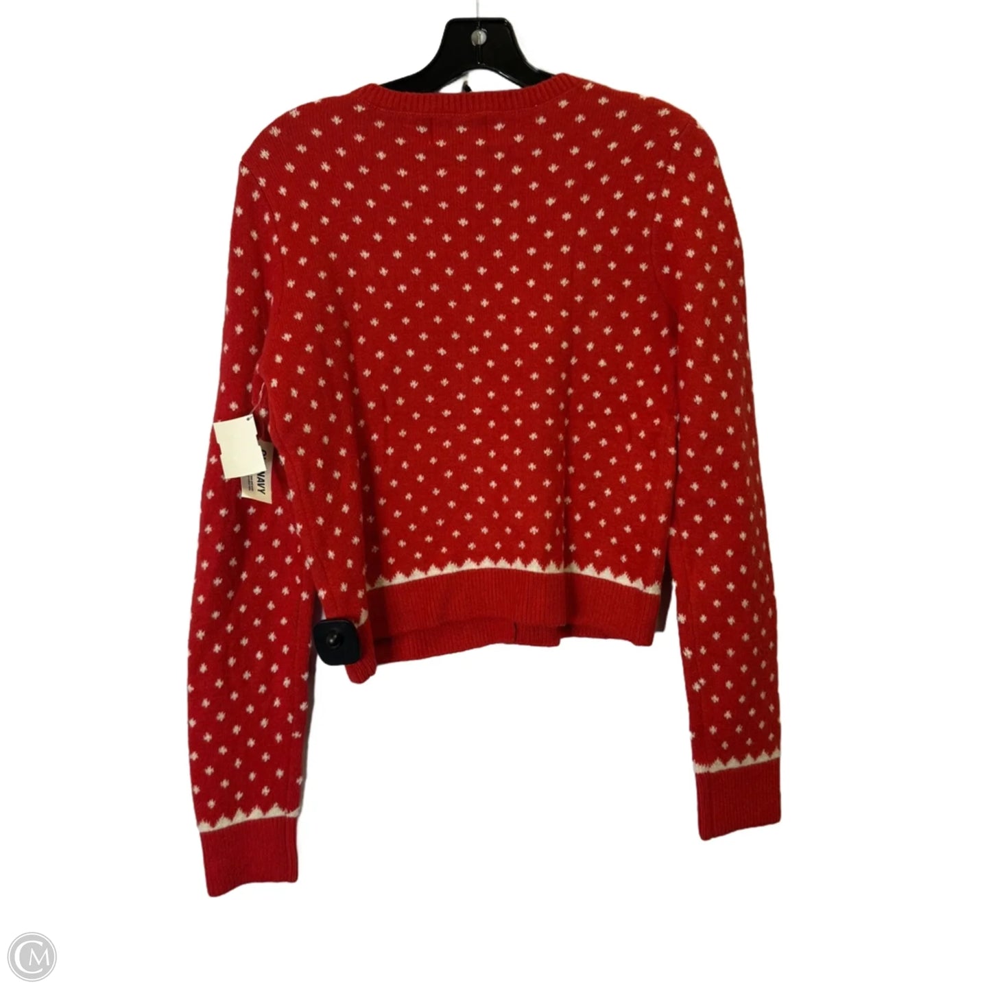 Sweater Cardigan By Old Navy In Red, Size: S