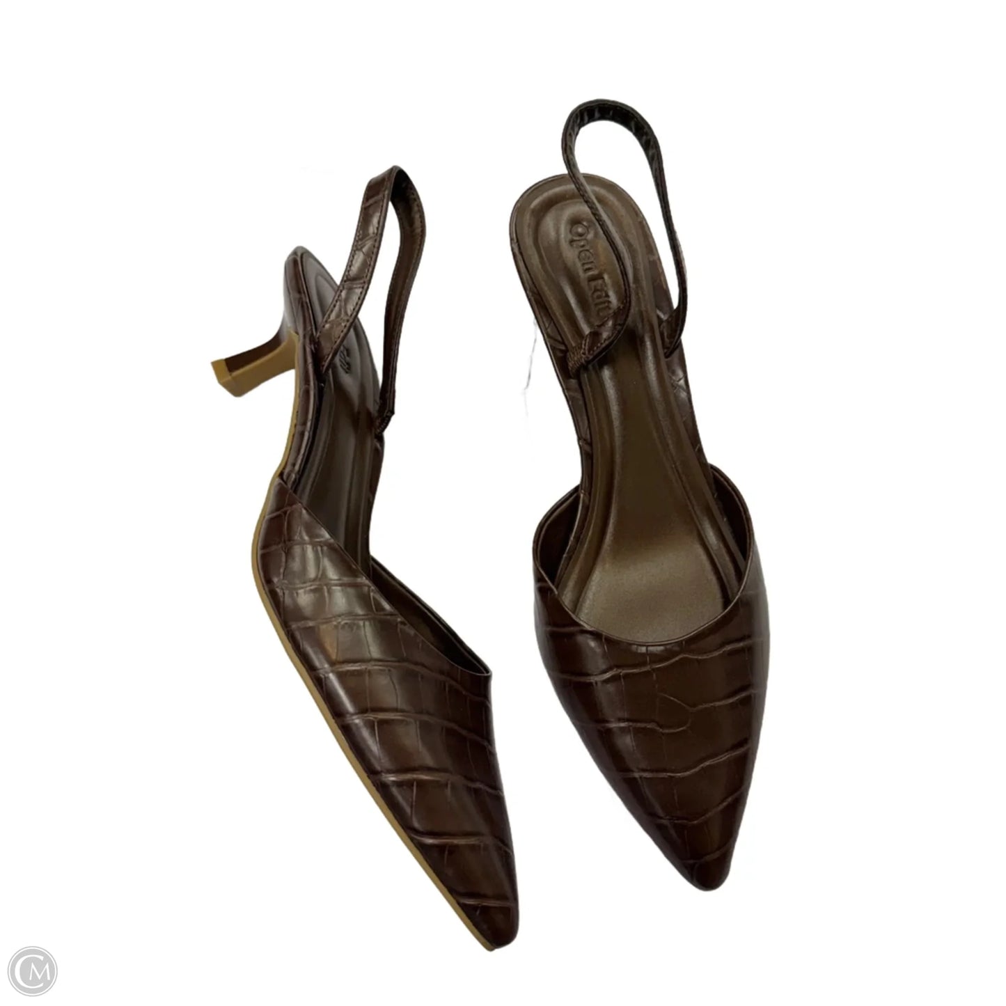 Shoes Heels Kitten By Open Edit In Brown, Size: 9