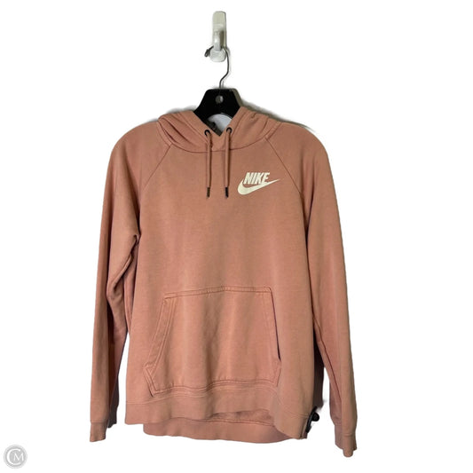 Athletic Sweatshirt Hoodie By Nike Apparel In Pink, Size: M