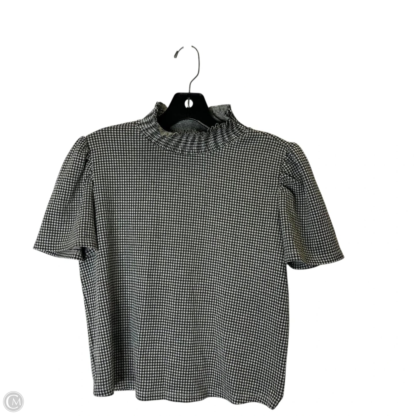 Top Short Sleeve By Zara In Chevron Pattern, Size: L