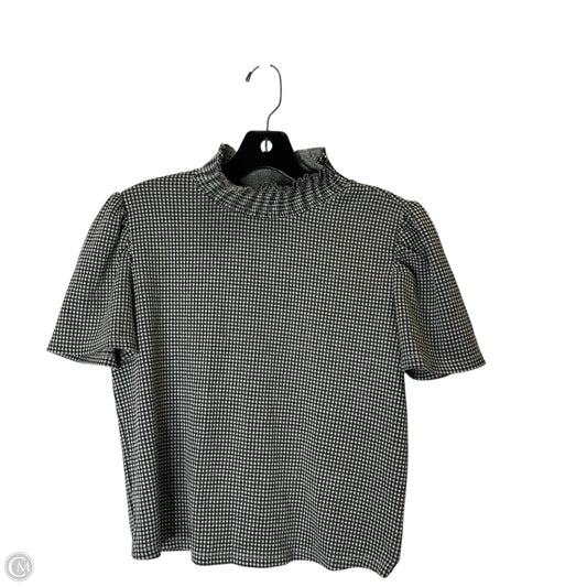 Top Short Sleeve By Zara In Chevron Pattern, Size: L