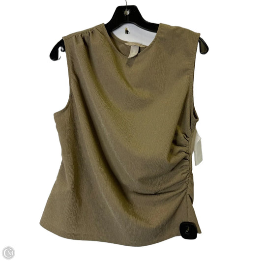 Top Sleeveless By H&m In Brown, Size: M