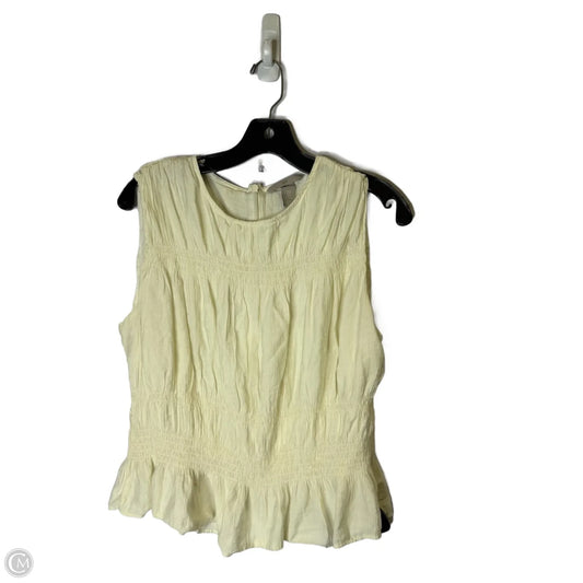 Top Sleeveless By H&m In Cream, Size: M