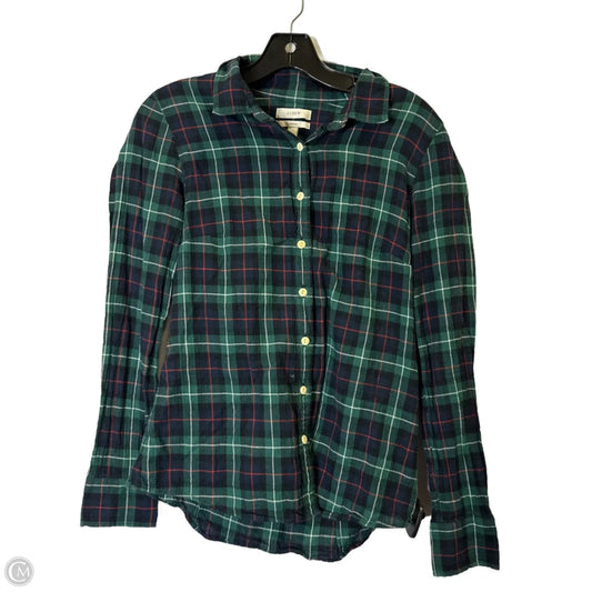 Top Long Sleeve By J. Crew In Green, Size: 4