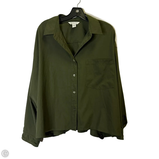 Top Long Sleeve By Athleta In Green, Size: 2x