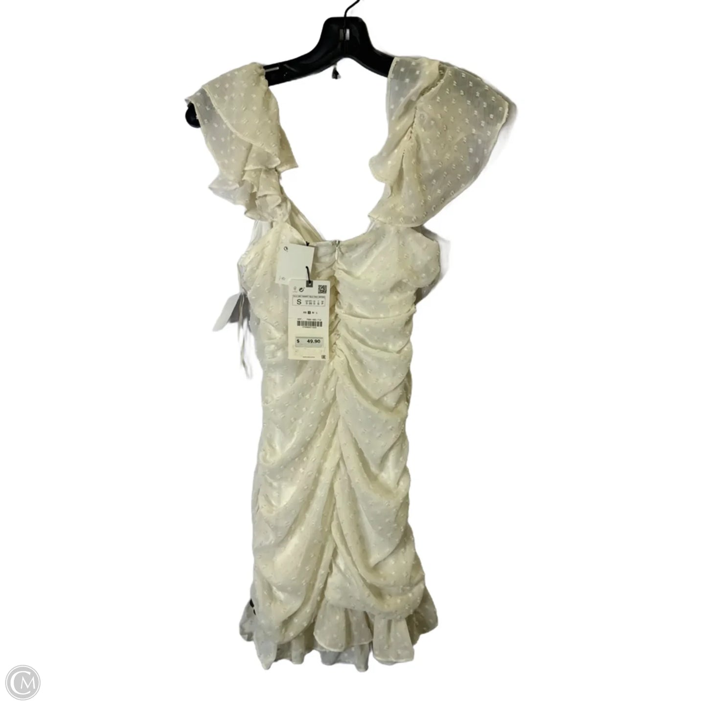 Dress Party Midi By Zara In White, Size: S