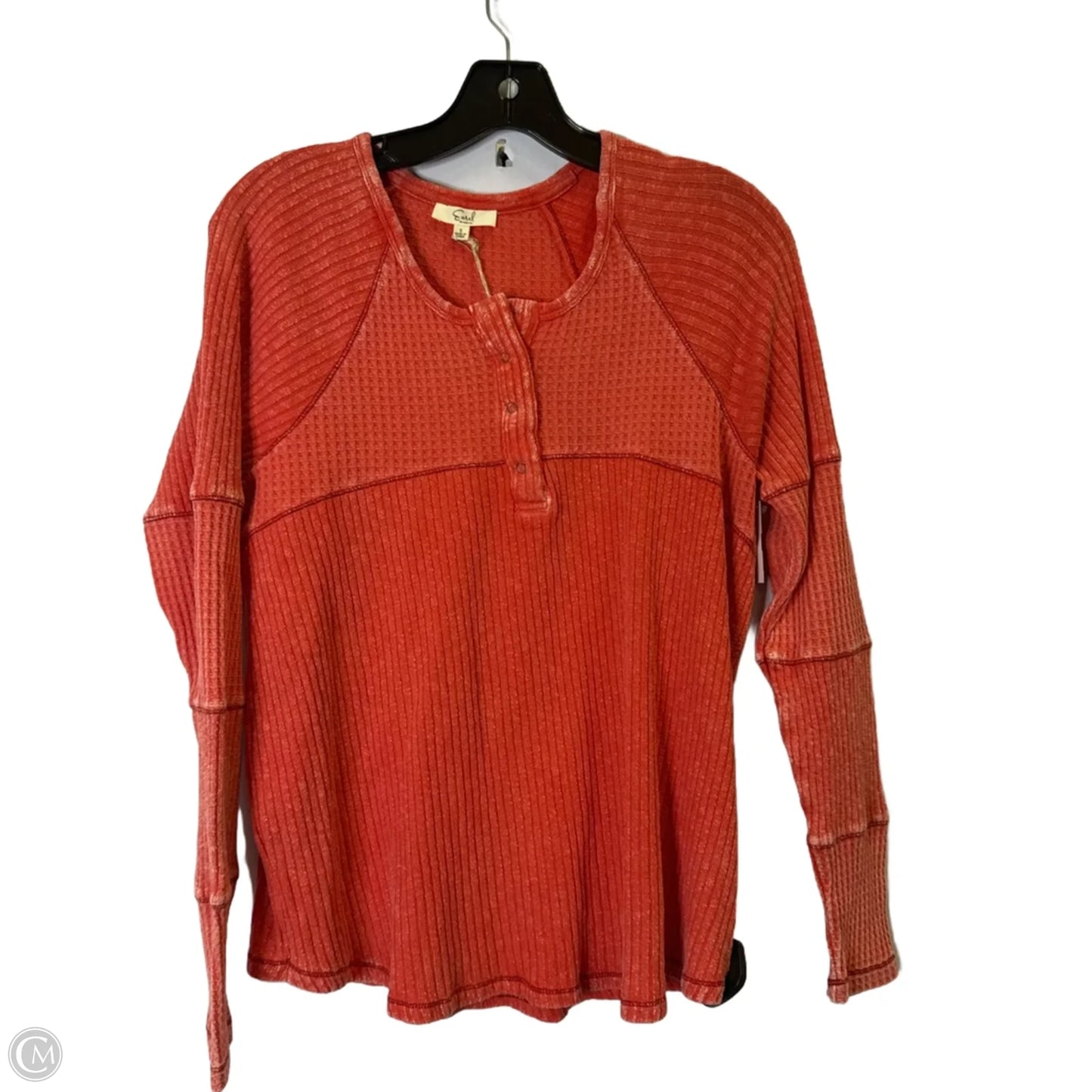 Top Long Sleeve By Easel In Red, Size: S