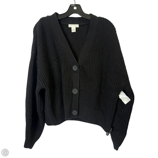 Sweater Cardigan By H&m In Black, Size: S