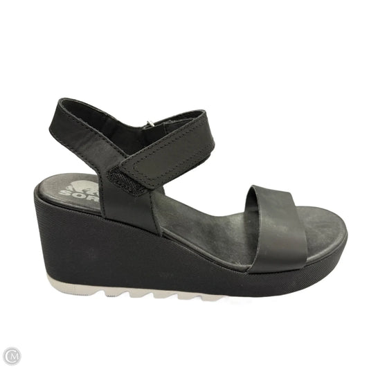 Sandals Heels Wedge By Sorel In Black, Size: 7