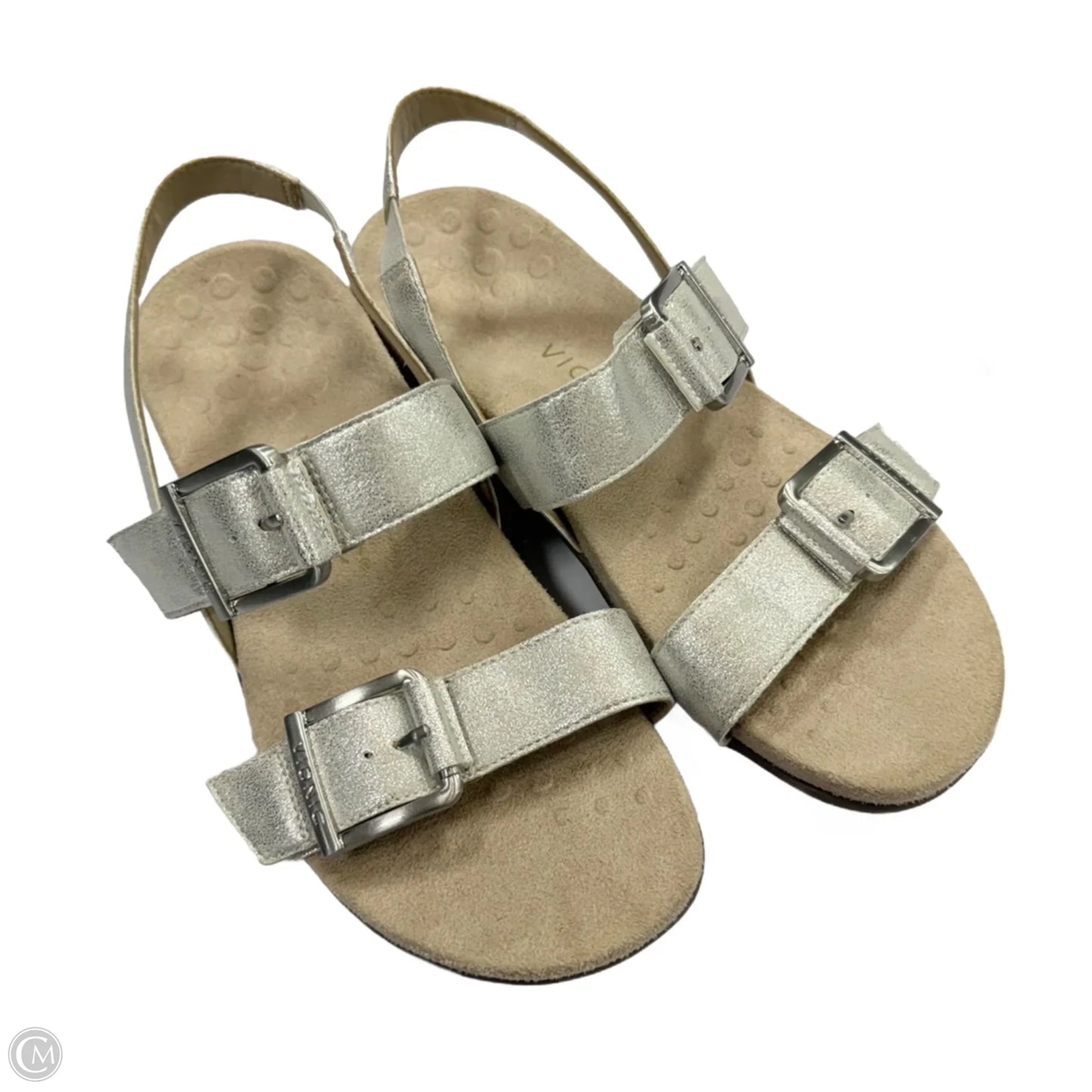 Sandals Flats By Vionic In Silver, Size: 7.5