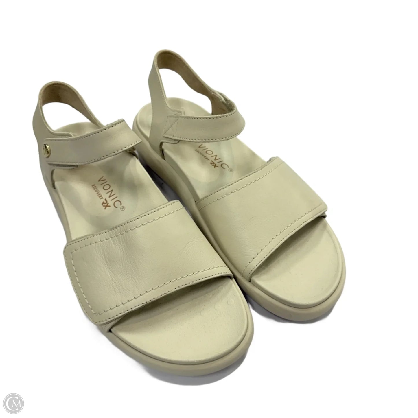 Sandals Flats By Vionic In Cream, Size: 7.5