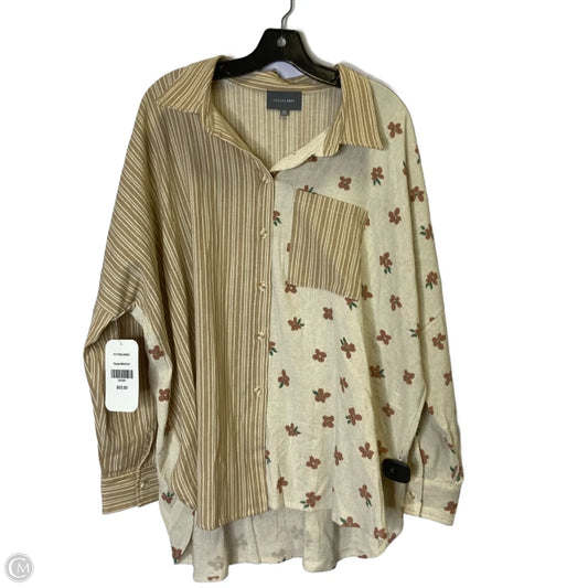 Top Long Sleeve By Clothes Mentor In Beige, Size: M