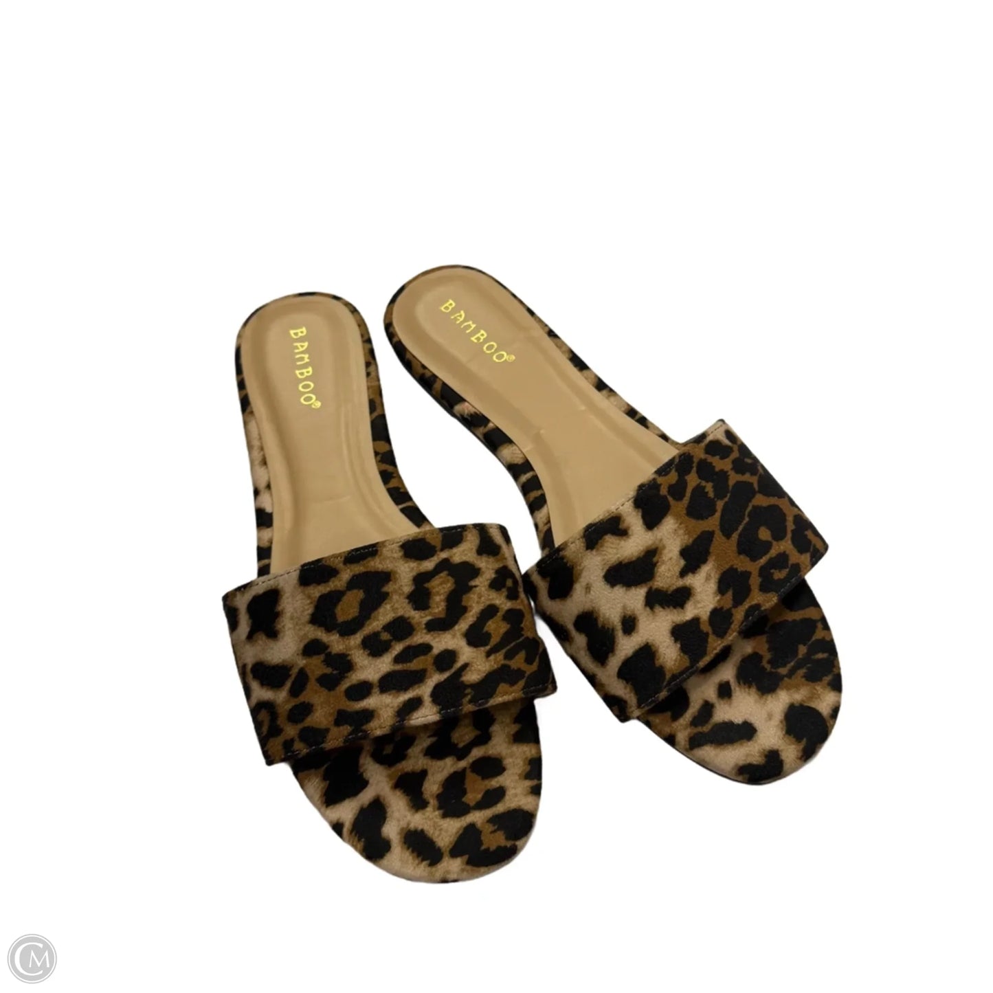 Sandals Flat By Bamboo In Animal Print, Size: 7.5