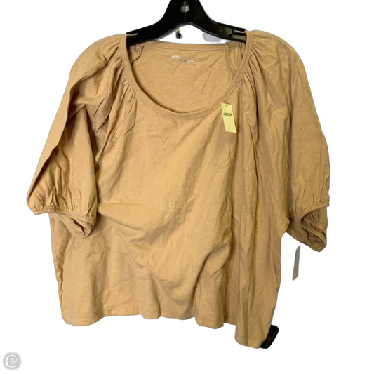 Top Short Sleeve By Aerie In Peach, Size: L