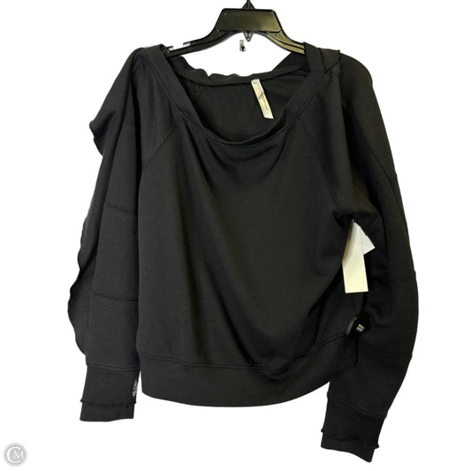 Athletic Sweatshirt Crewneck By Free People In Black, Size: Sp