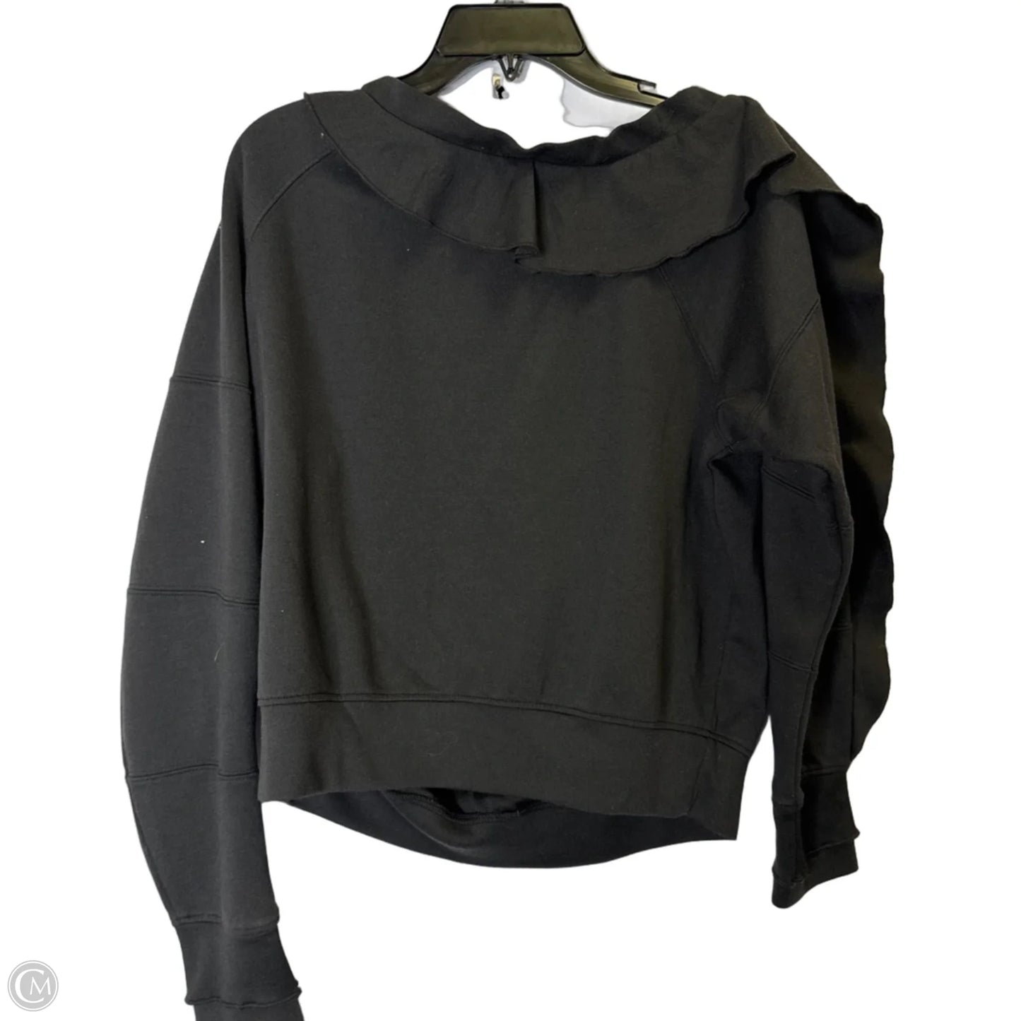Athletic Sweatshirt Crewneck By Free People In Black, Size: Sp