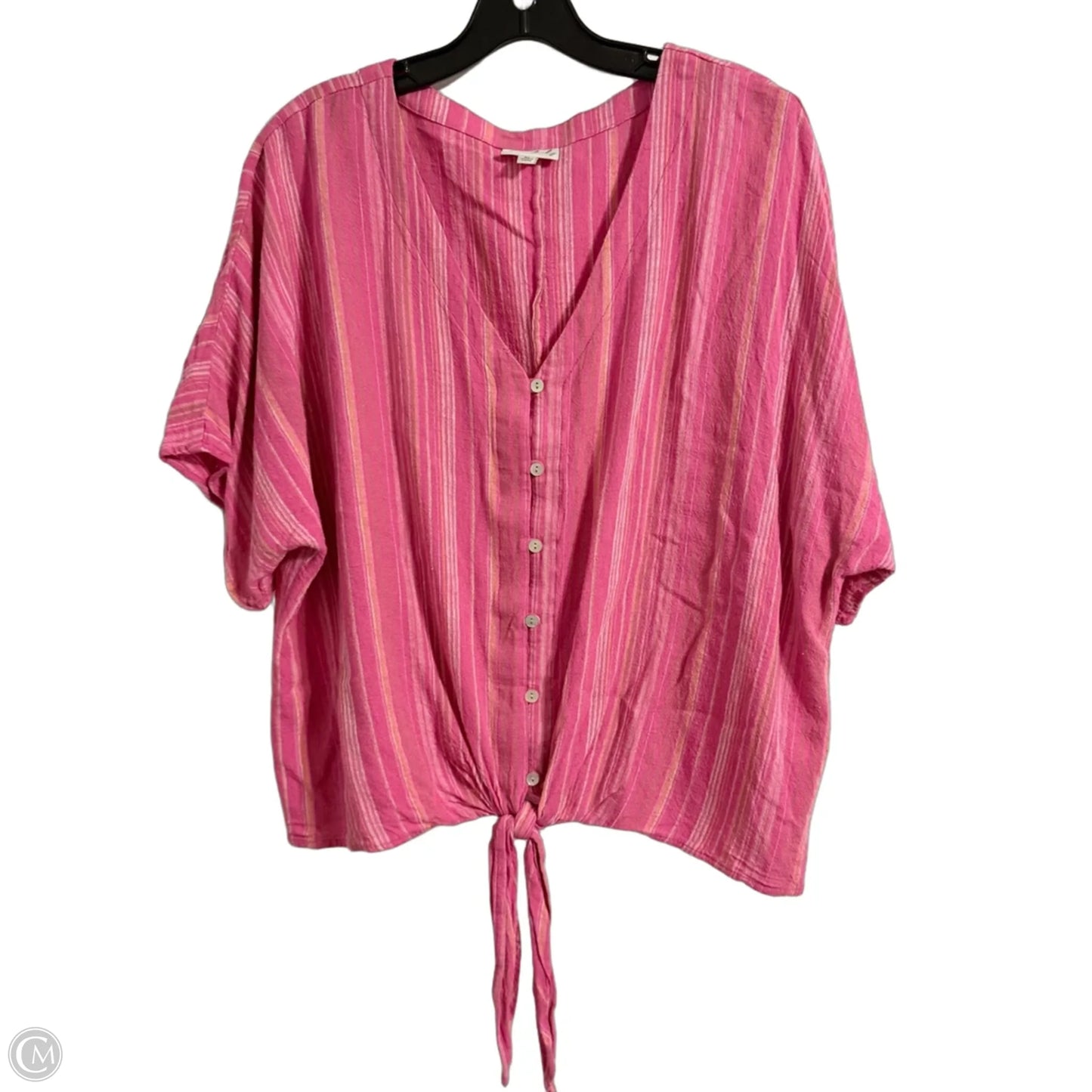 Top Short Sleeve By Wonderly In Pink, Size: Xl