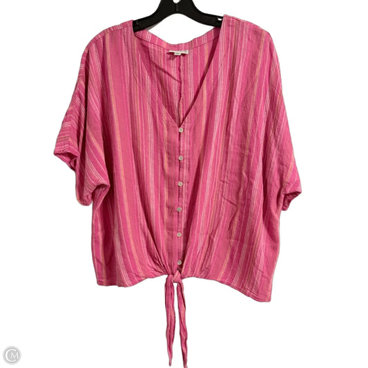 Top Short Sleeve By Wonderly In Pink, Size: Xl