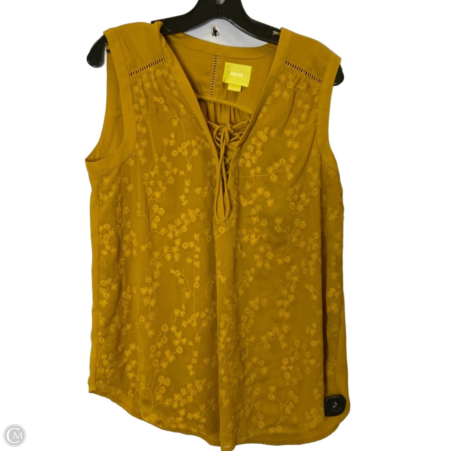 Top Sleeveless By Maeve In Yellow, Size: 10