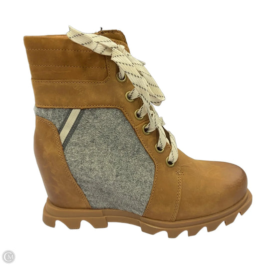 Boots Ankle Heels By Sorel In Brown, Size: 8