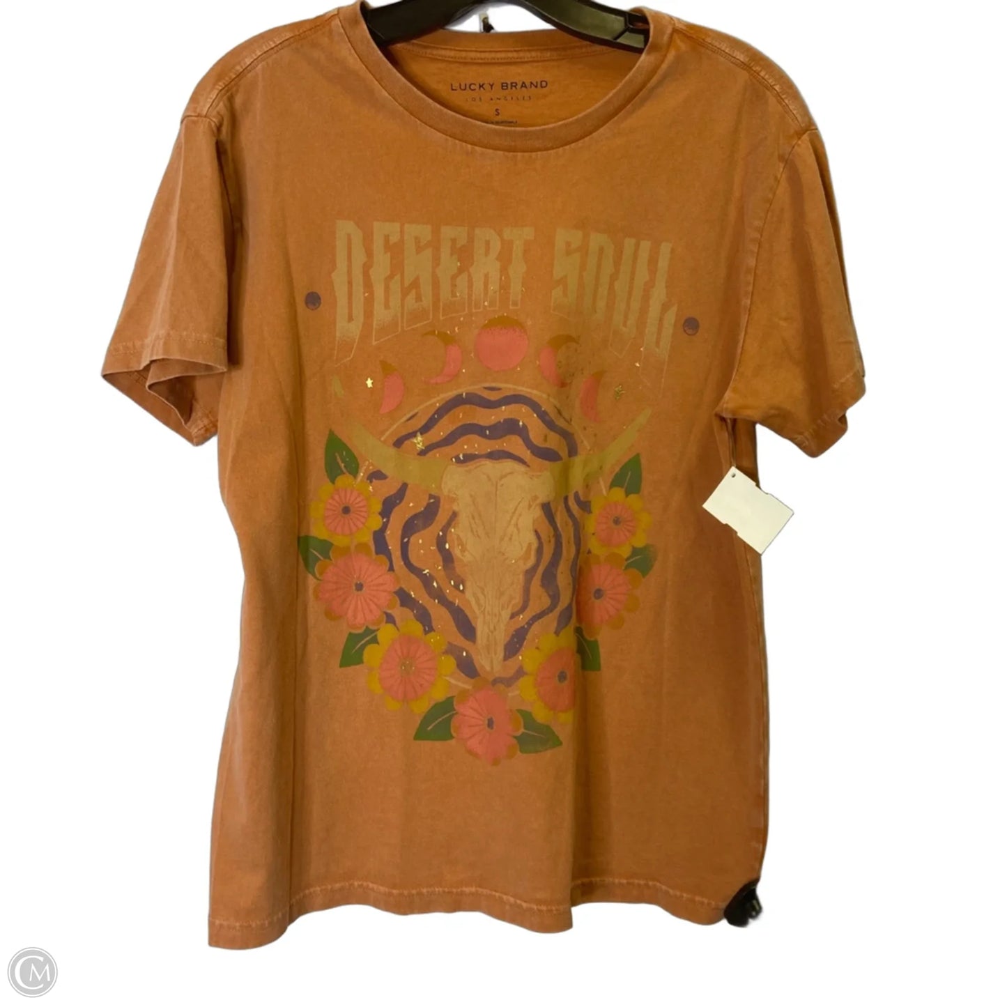 Top Short Sleeve Basic By Lucky Brand In Orange, Size: S