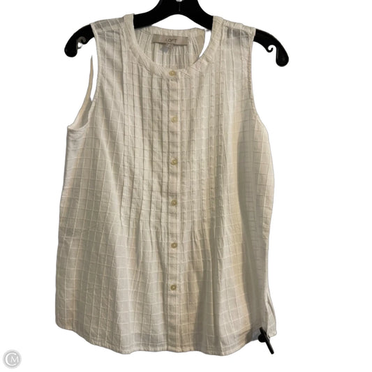 Top Sleeveless By Loft In White, Size: Xs