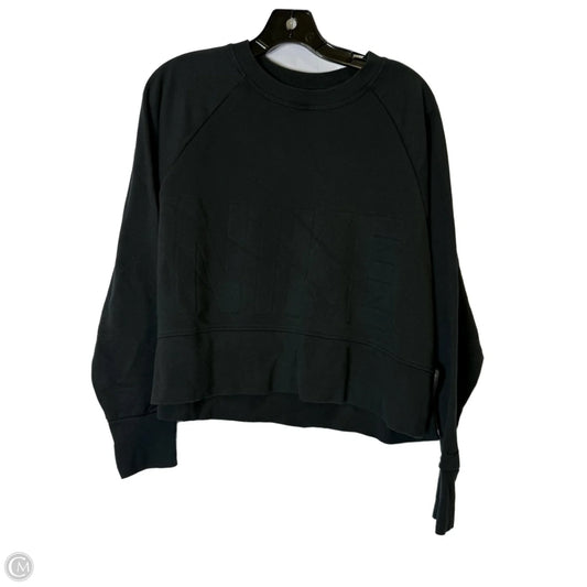 Athletic Top Long Sleeve Crewneck By Nike Apparel In Black, Size: M